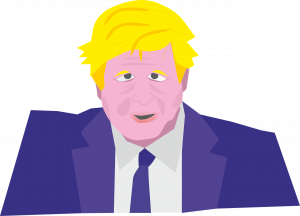 Actual picture of Boris Johnson.  NB:  not actually a picture, but instead a cartoon, and not particularly flattering at that.