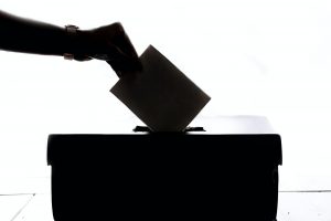 A ballot box sillhouette