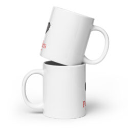 White glossy mug - I Love Potholes - 20 oz